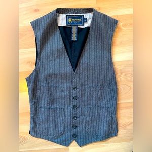 Charcoal striped men’s Rugby by Ralph Lauren vest
